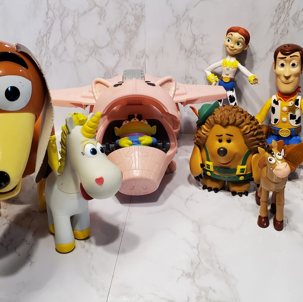 Disney Pixar Toy Story Figure Lot, Woody, Slinky,